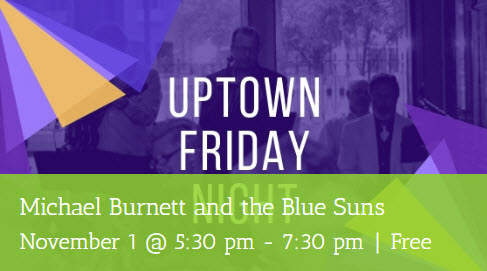 Michael Burnett and the Blue Suns Uptown Friday Night at Robbie’s Restaurant November 1, 2019