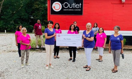 Asian Indian Women’s Organization presents $41,400 to The Outlet