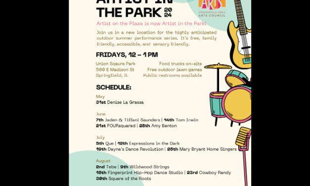 Springfield Area Arts Council Announces a New Summer Season of “Artist in the Park”