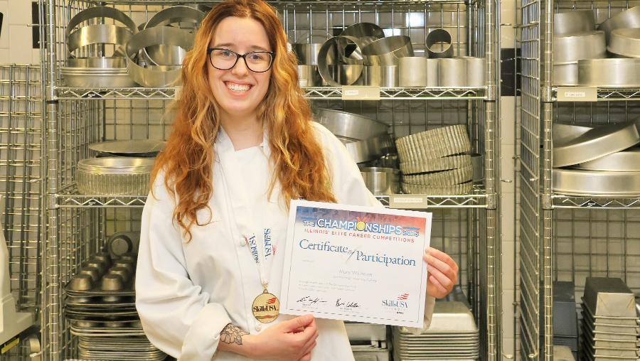 LLCC student Mary Wichman wins gold at Illinois SkillsUSA Competition